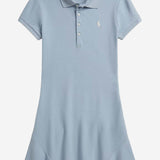 Abito in cotone stretch con logo 313934962 502 POLO RALPH LAUREN KIDS 