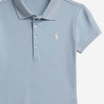 Abito in cotone stretch con logo 313934962 502 POLO RALPH LAUREN KIDS 