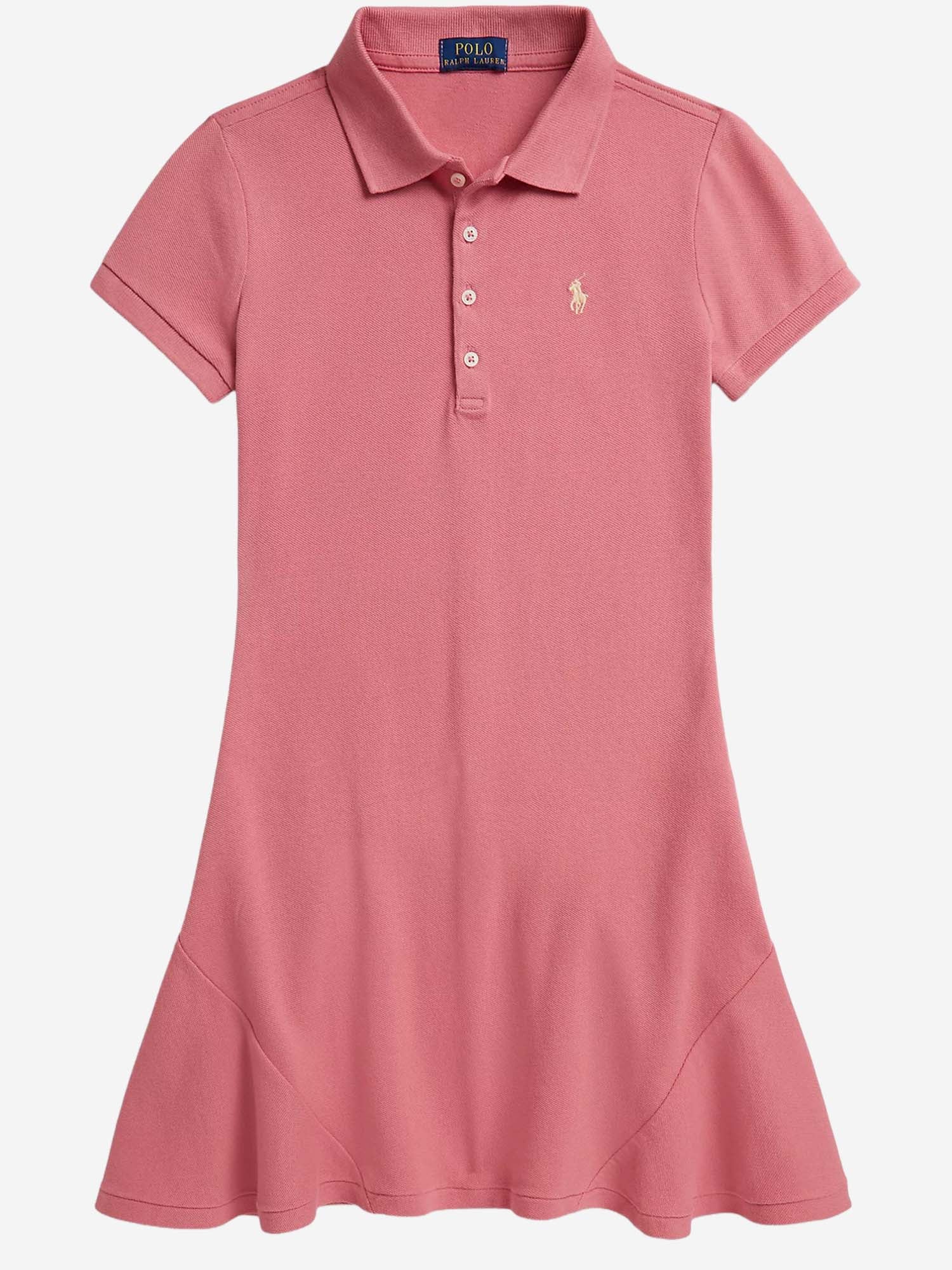 Abito in cotone stretch con logo 313934962 503 POLO RALPH LAUREN KIDS 