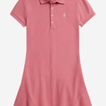 Abito in cotone stretch con logo 313934962 503 POLO RALPH LAUREN KIDS 