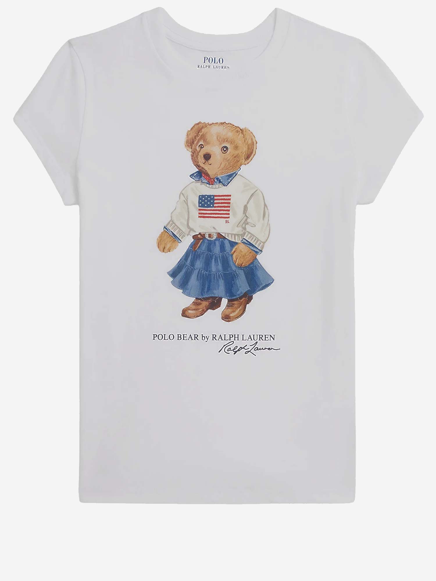 T-SHIRT POLO BEAR IN COTONE 313A98403 001 POLO RALPH LAUREN KIDS 