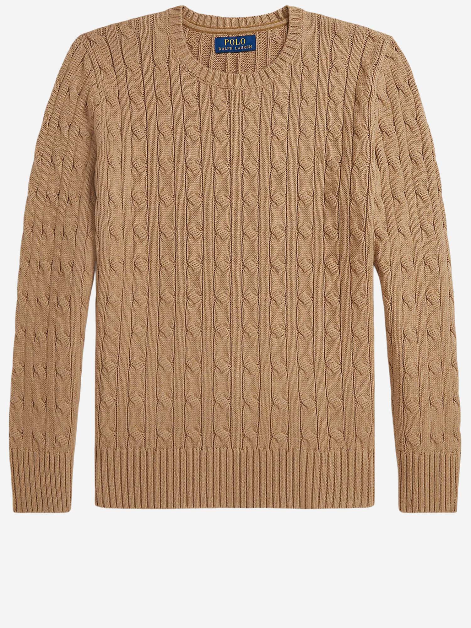 MAGLIONE IN COTONE CON LOGO 323702674 507 POLO RALPH LAUREN KIDS 