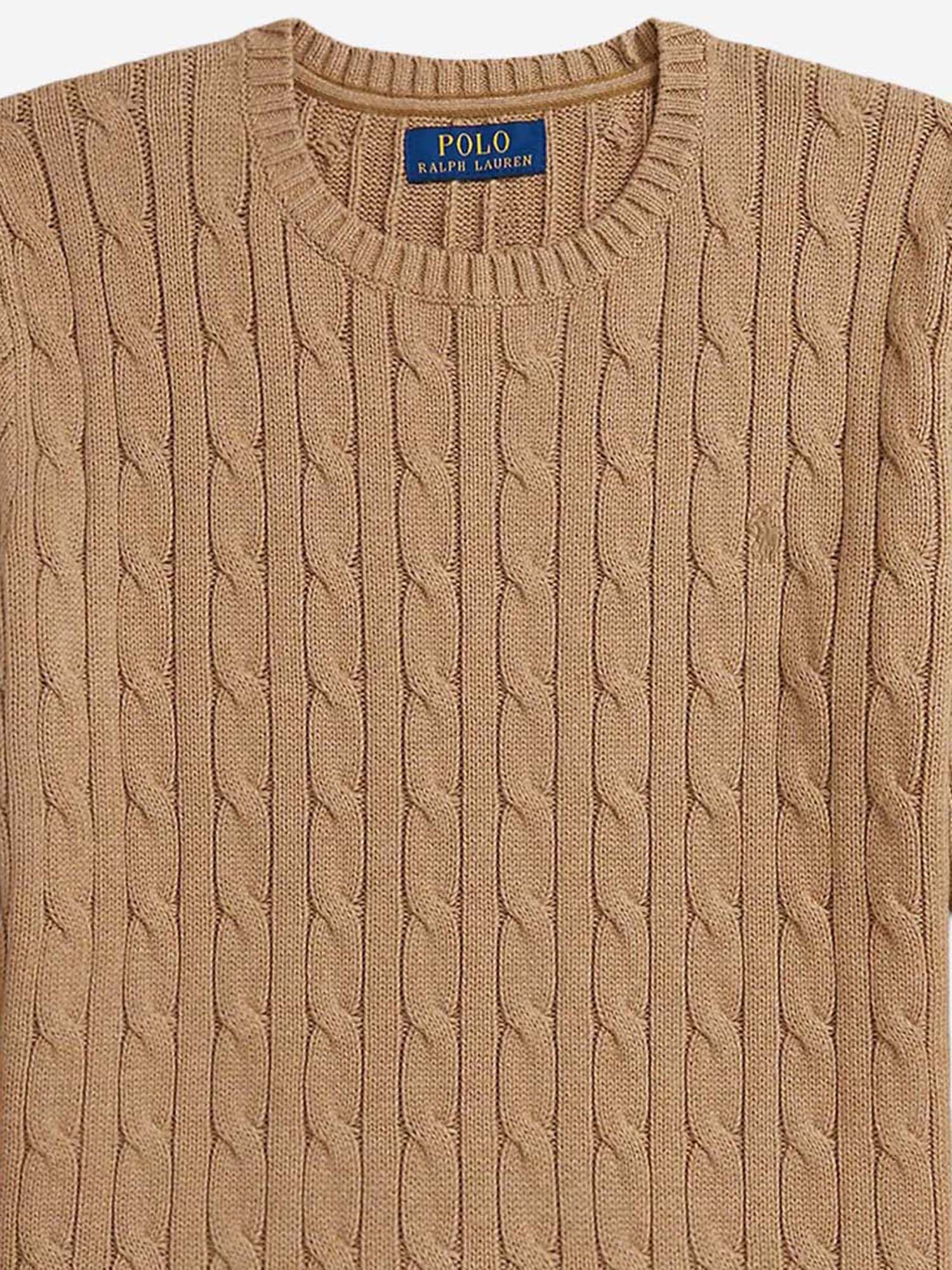 MAGLIONE IN COTONE CON LOGO 323702674 507 POLO RALPH LAUREN KIDS 