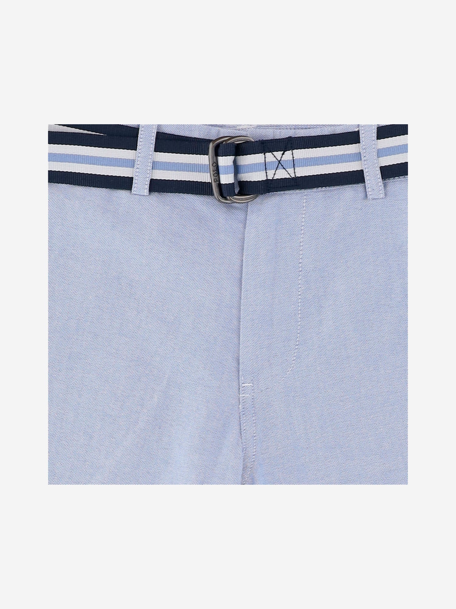 PANTALONI CORTI IN COTONE CON CINTURA A RIGHE 323963291 500 POLO RALPH LAUREN KIDS 