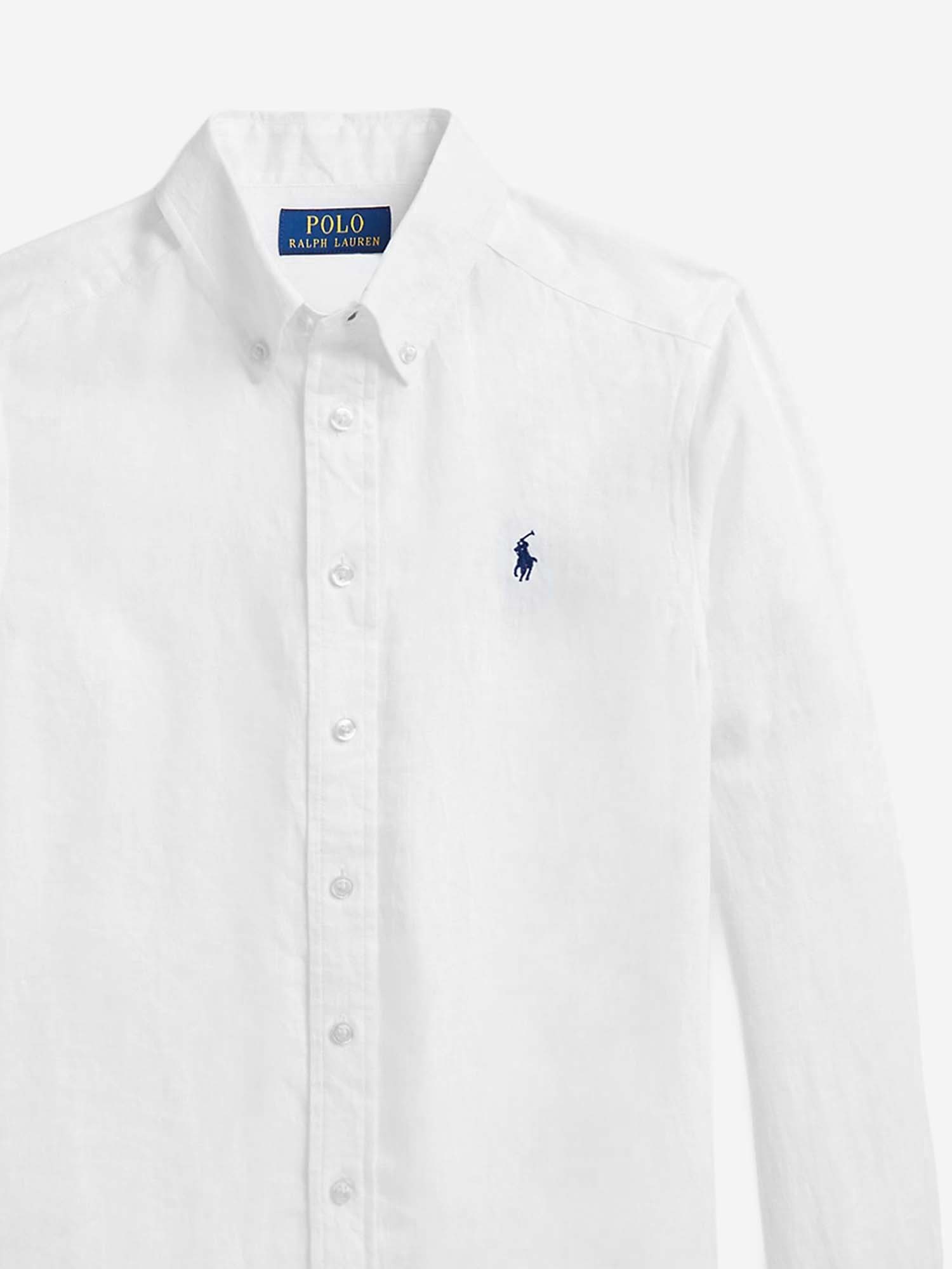 CAMICIA IN LINO CON LOGO 323967600 003 POLO RALPH LAUREN KIDS 