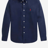 CAMICIA IN LINO CON LOGO 323967600 004 POLO RALPH LAUREN KIDS 