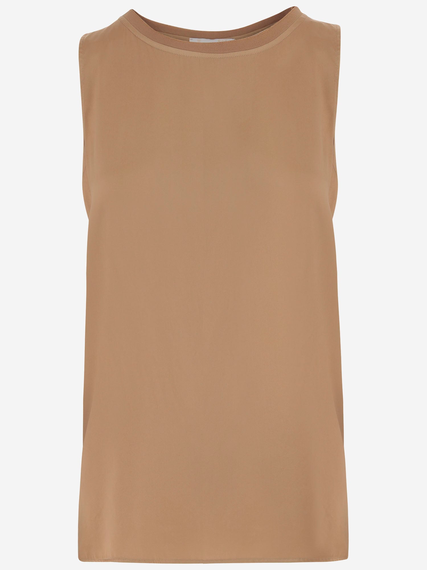 TOP SENZA MANICHE IN COTONE STRETCH POPPYC TE075C322 Q-WINS 