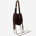 Borsa amaca con frange in pelle scamosciata AMACASUEDE 082S RADICA STUDIO 
