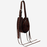 Borsa amaca con frange in pelle scamosciata AMACASUEDE 082S RADICA STUDIO 