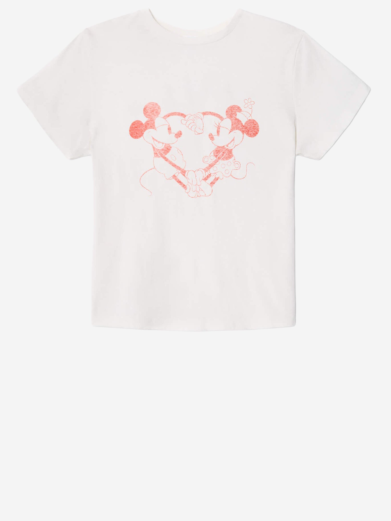 T-shirt Disney Heart Hands 02402WCGT377 VINTAGEWHITE RE/DONE 