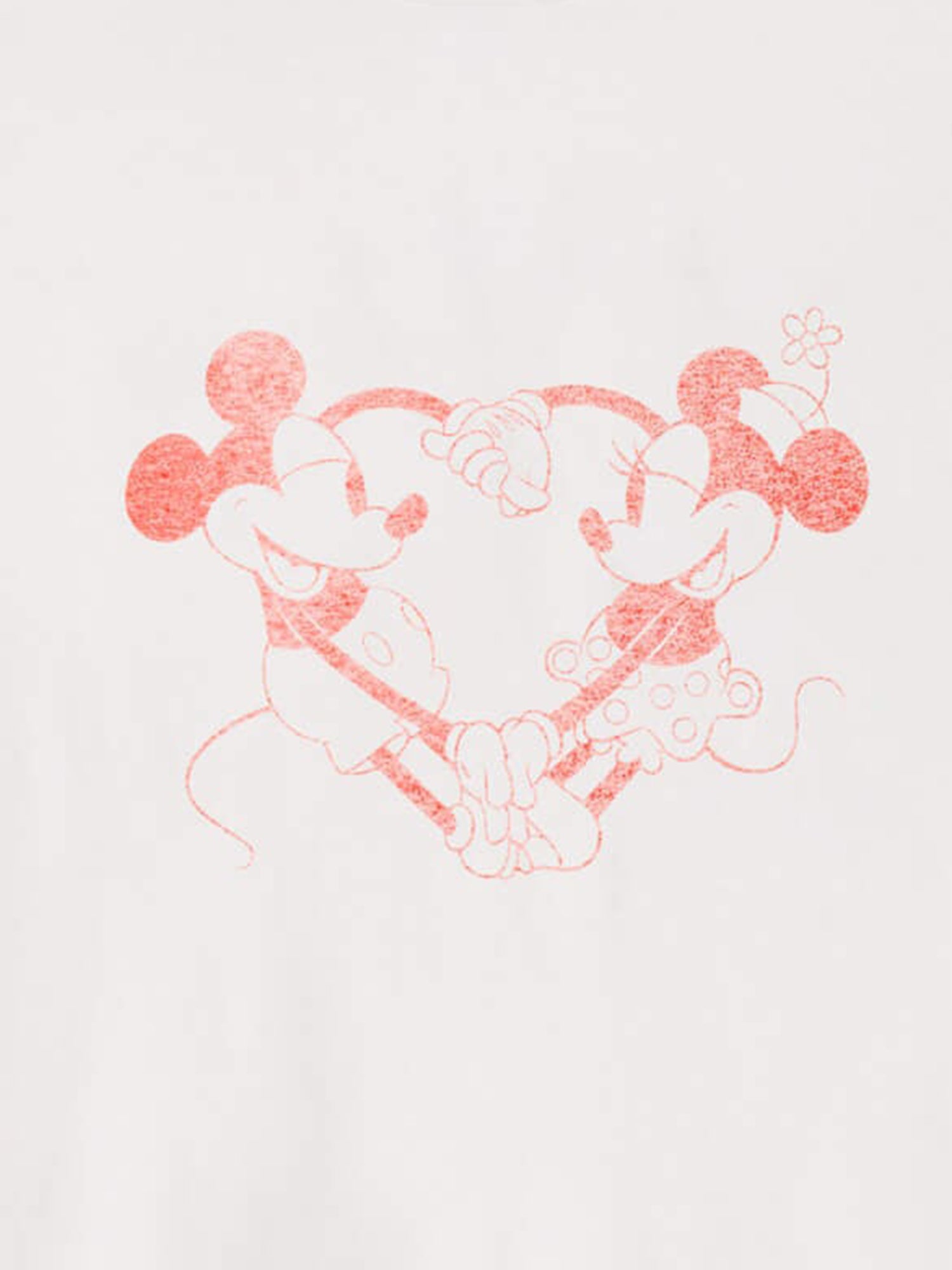 T-shirt Disney Heart Hands 02402WCGT377 VINTAGEWHITE RE/DONE 