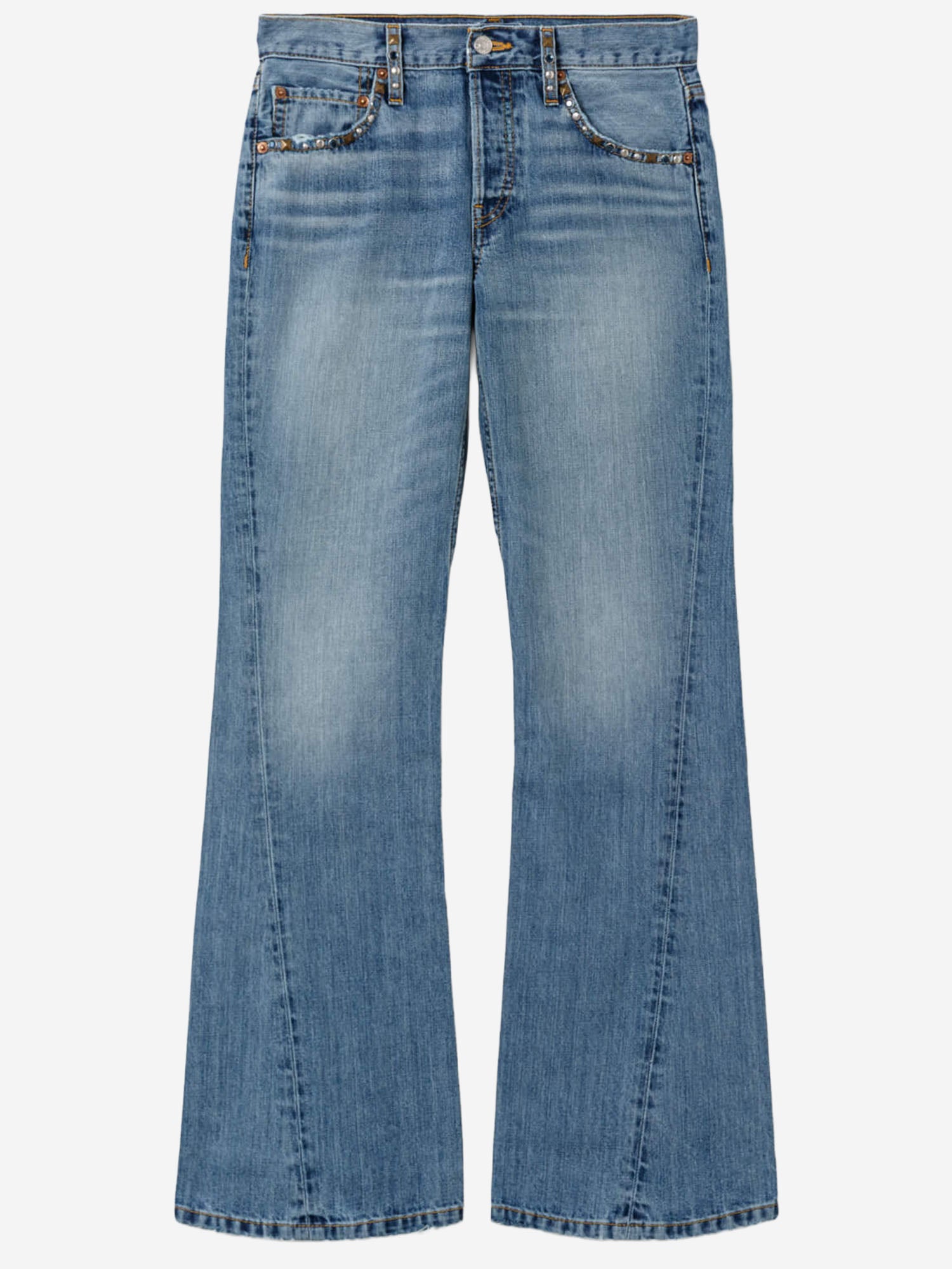 JEANS TWISTED MID RISE BOOTCUT COTONE 13803WTWMRBTA THUNDERSTRUCK RE/DONE 