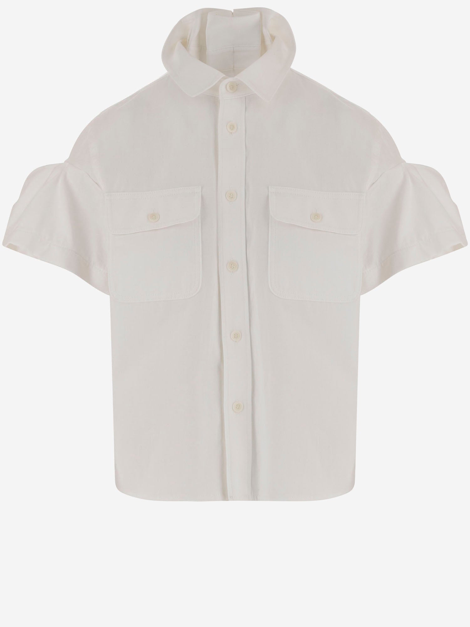 CAMICIA IN MISTO COTONE CON PIEGHE POSTERIORI 08314 151 SACAI 