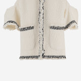 GIACCA BOUCLÉ CON PROFILI A CONTRASTO 08322 151 SACAI 