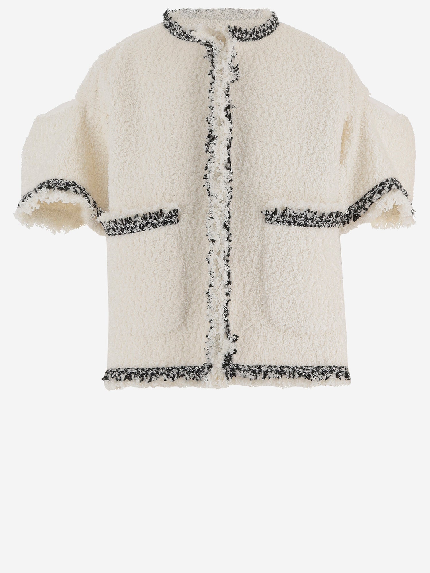 GIACCA BOUCLÉ CON PROFILI A CONTRASTO 08322 151 SACAI 