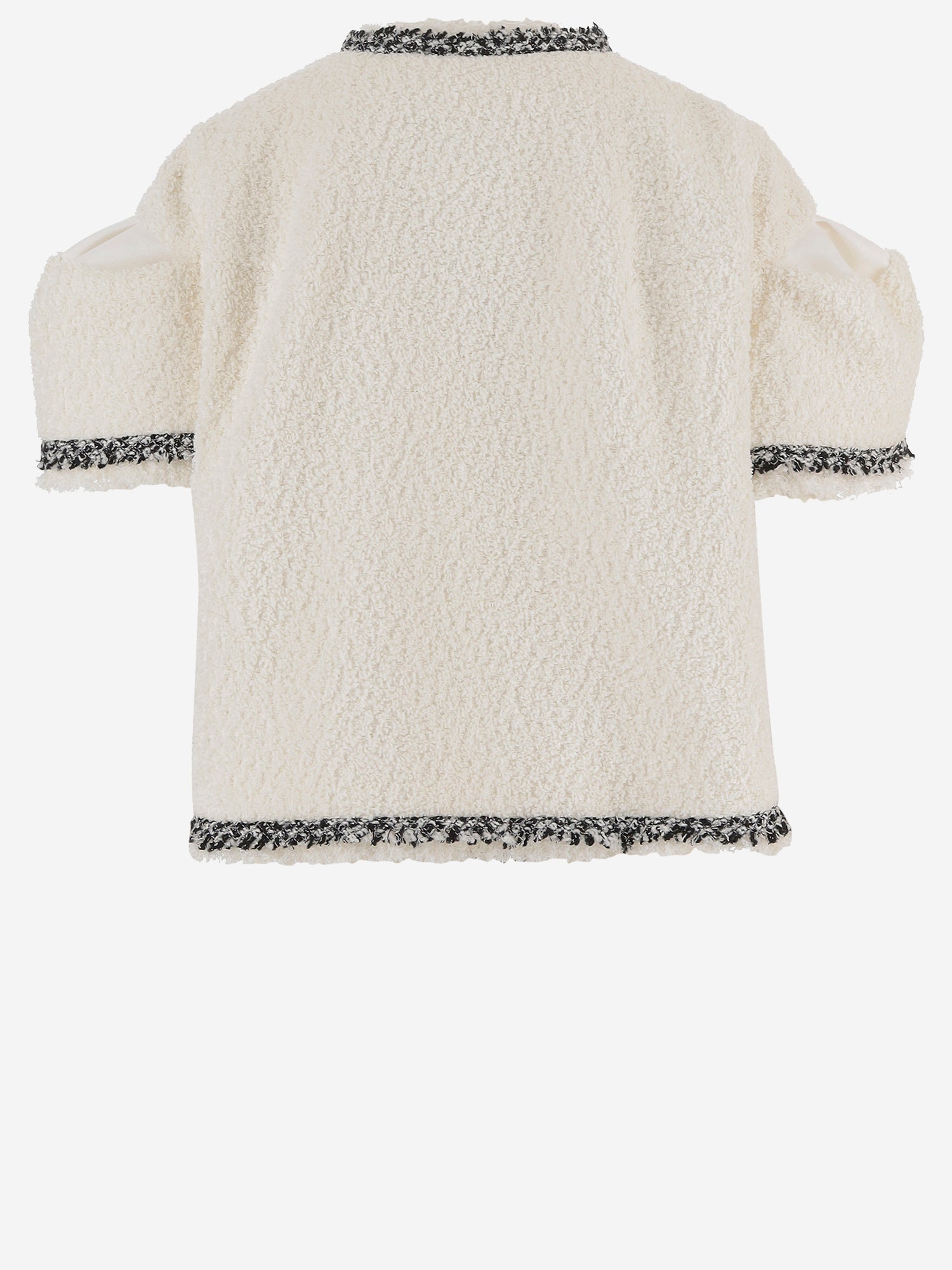 GIACCA BOUCLÉ CON PROFILI A CONTRASTO 08322 151 SACAI 