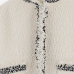 GIACCA BOUCLÉ CON PROFILI A CONTRASTO 08322 151 SACAI 