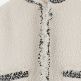 GIACCA BOUCLÉ CON PROFILI A CONTRASTO 08322 151 SACAI 