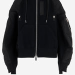 FELPA CON ZIP IN MISTO COTONE 08343 001 SACAI 