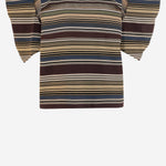 T-SHIRT IN COTONE A RIGHE CON DETTAGLIO IN PIZZO 08379 615 SACAI 