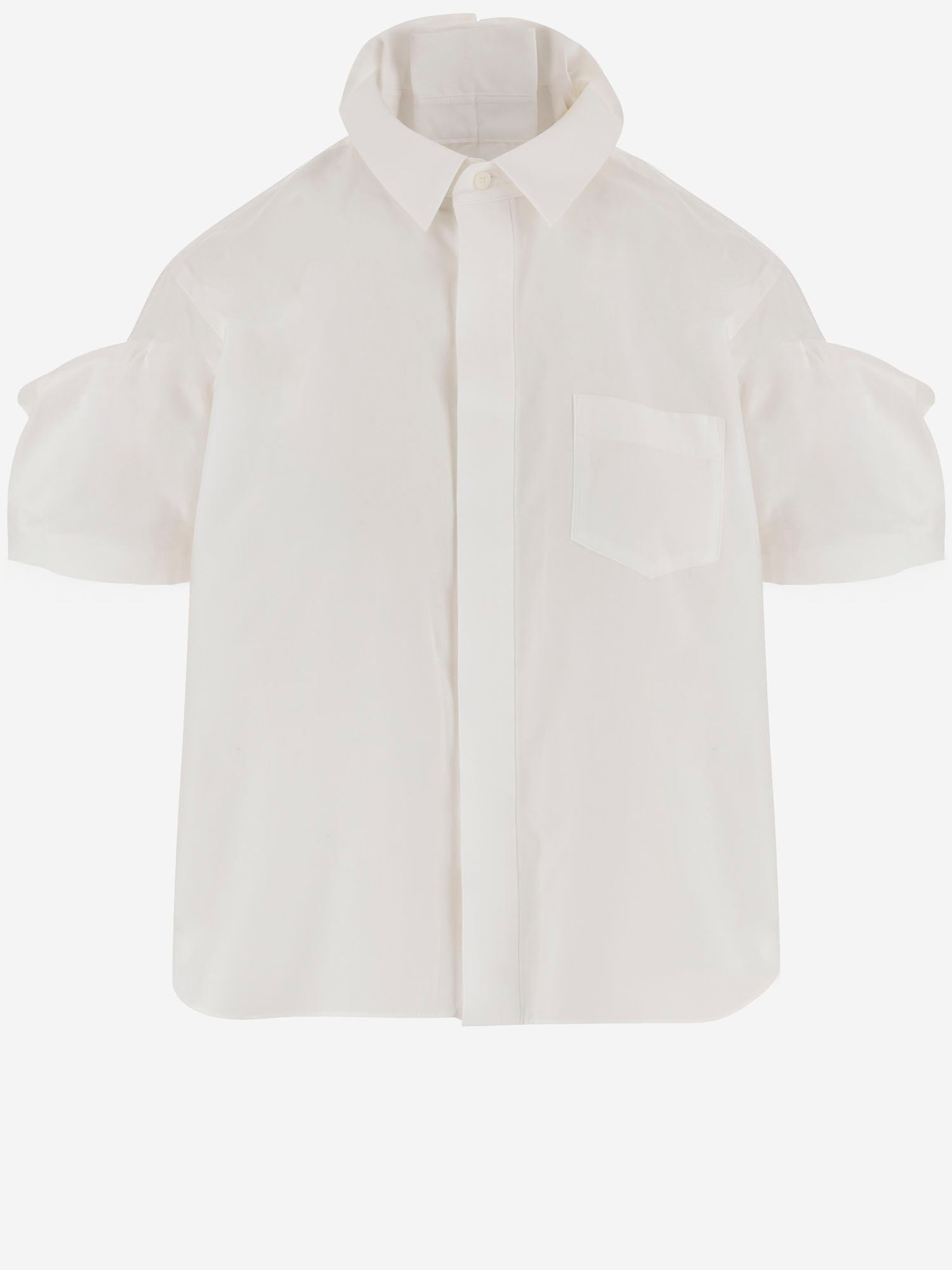 CAMICIA IN MISTO COTONE CON PIEGHE POSTERIORI 08395 151 SACAI 