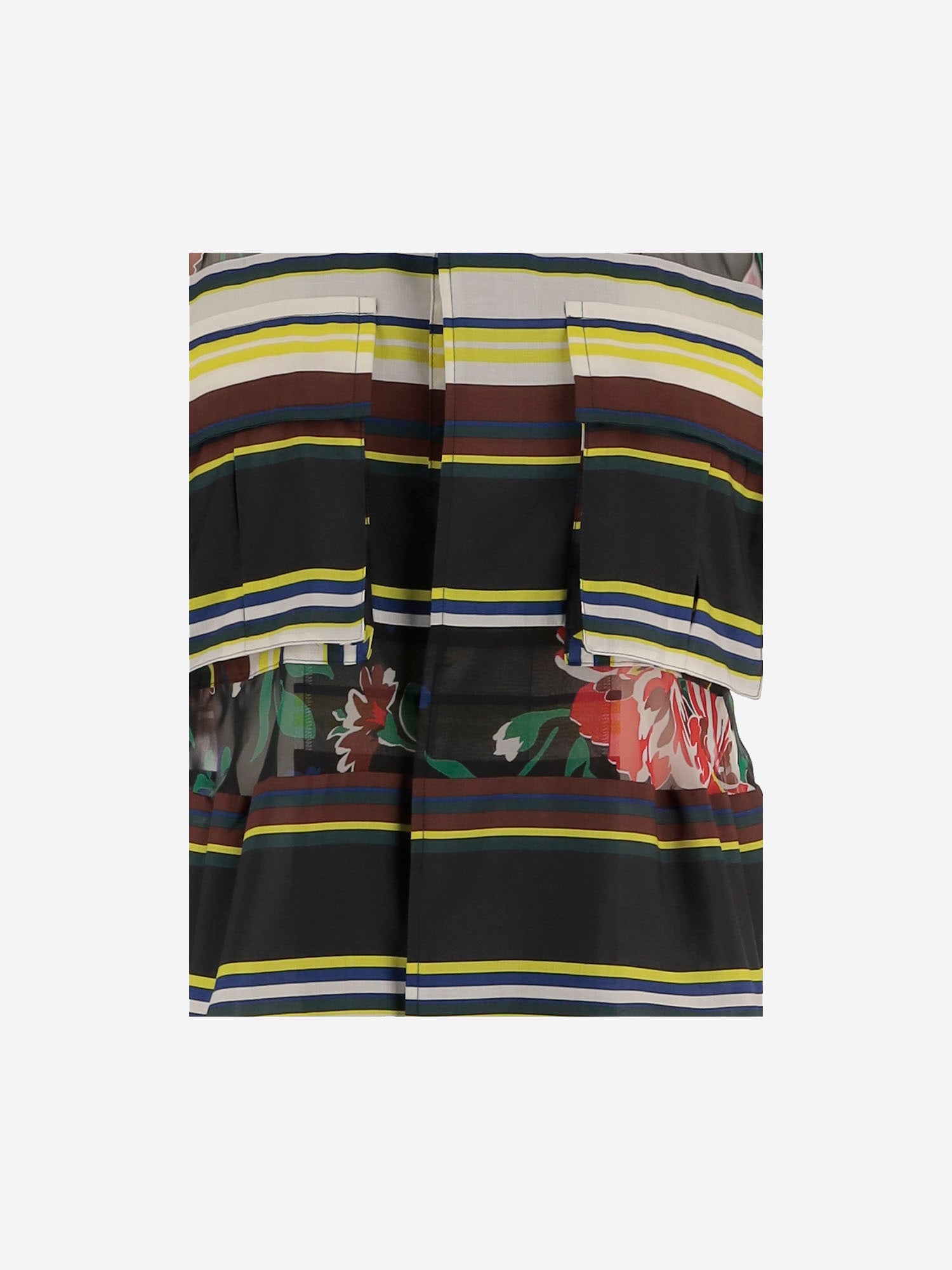 CAMICIA IN NYLON A RIGHE CON DETTAGLI TRASPARENTI 2608526 020 SACAI 