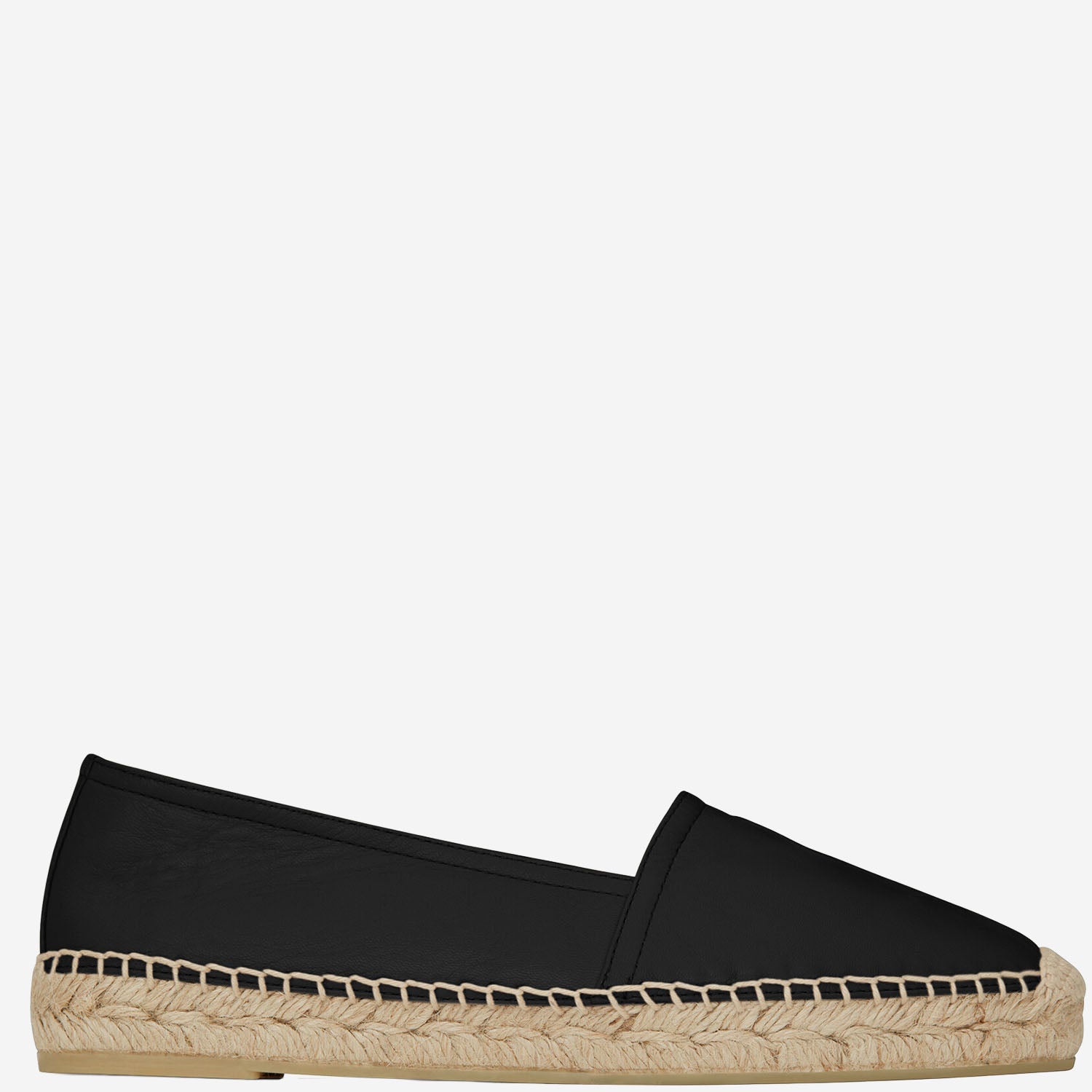 ESPADRILLAS IN PELLE CON LOGO 458573 AAALP1000 SAINT LAURENT 