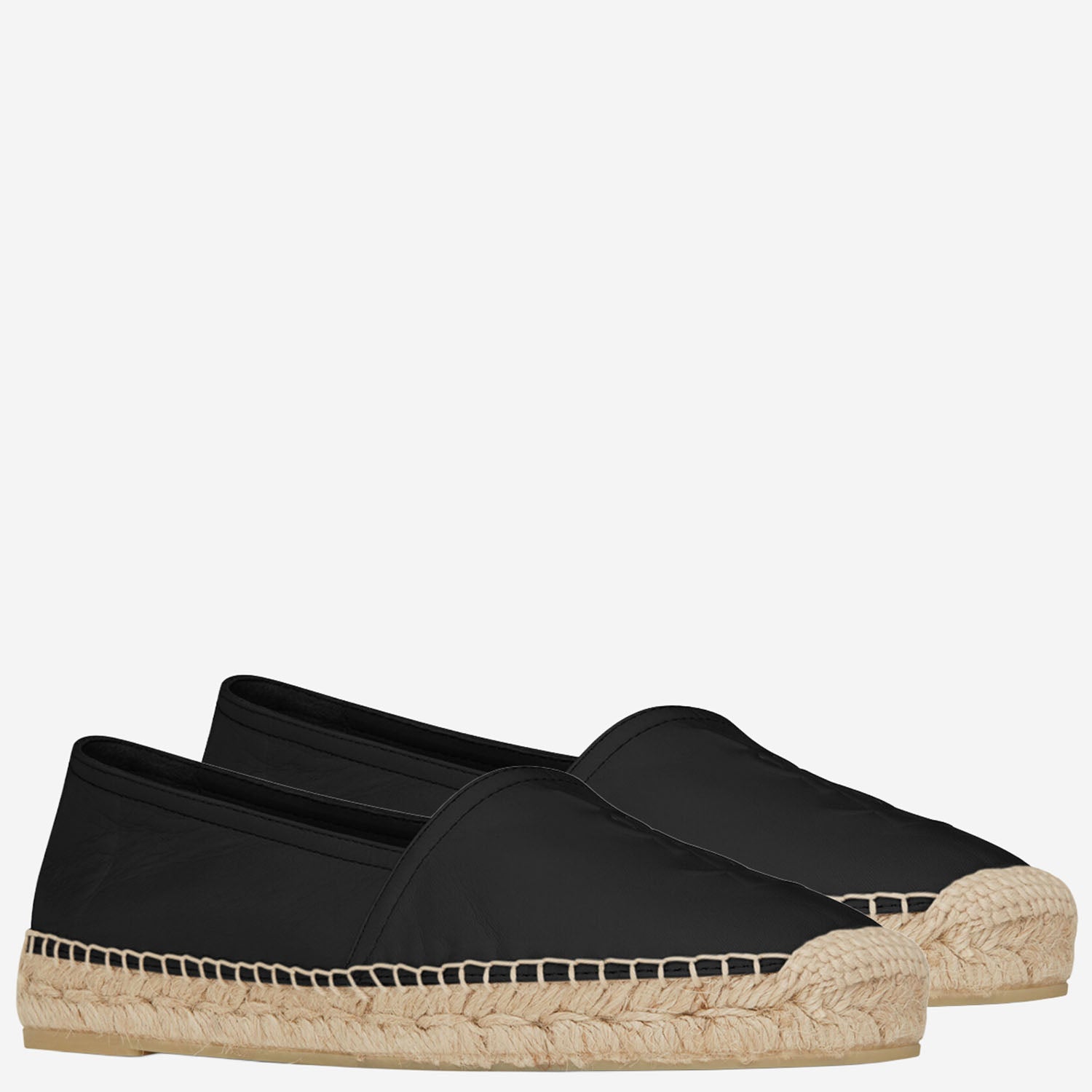 ESPADRILLAS IN PELLE CON LOGO 458573 AAALP1000 SAINT LAURENT 