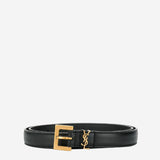 CINTURA CON PLACCA MONOGRAMMA 554465 BOO0W1000 SAINT LAURENT 