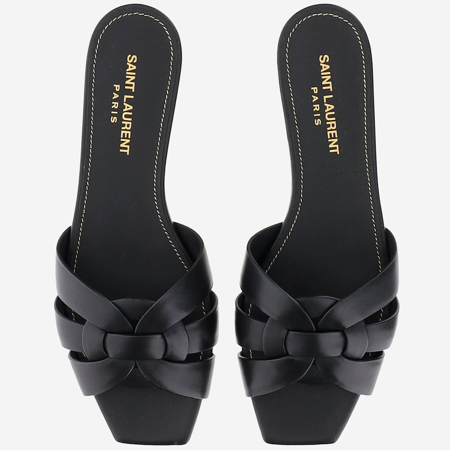 SANDALI FLAT NU PIEDS TRIBUTE 05 IN PELLE 571952 BDA001000 SAINT LAURENT 