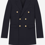 GIACCA DOPPIOPETTO IN GABARDINE DI LANA 631980 Y7B734141 SAINT LAURENT 