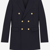GIACCA DOPPIOPETTO IN GABARDINE DI LANA 631980 Y7B734141 SAINT LAURENT 