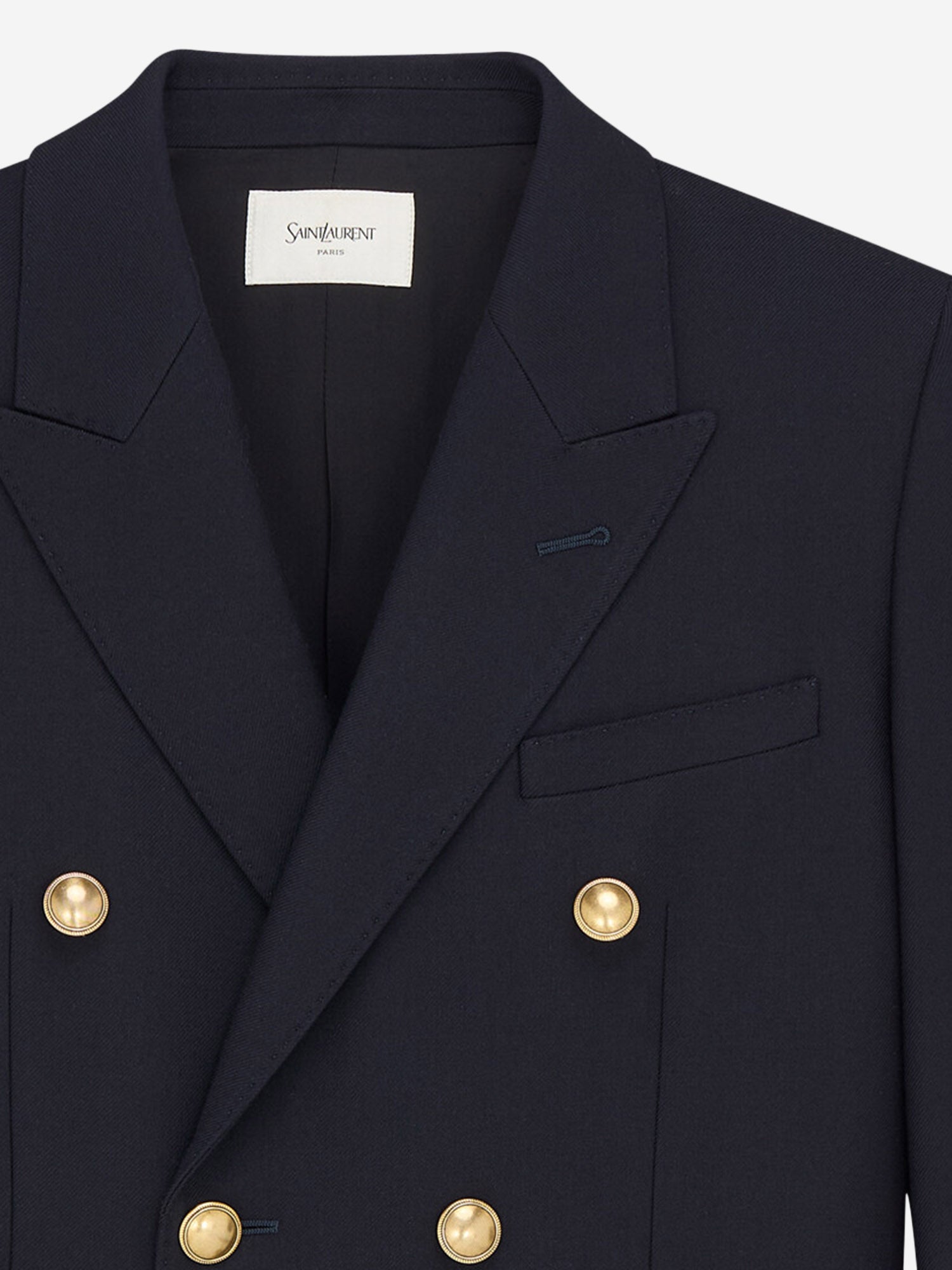 GIACCA DOPPIOPETTO IN GABARDINE DI LANA 631980 Y7B734141 SAINT LAURENT 