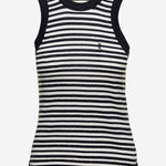 CANOTTA IN MISTO COTONE A RIGHE 743660 Y37KT1095 SAINT LAURENT 