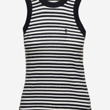 CANOTTA IN MISTO COTONE A RIGHE 743660 Y37KT1095 SAINT LAURENT 