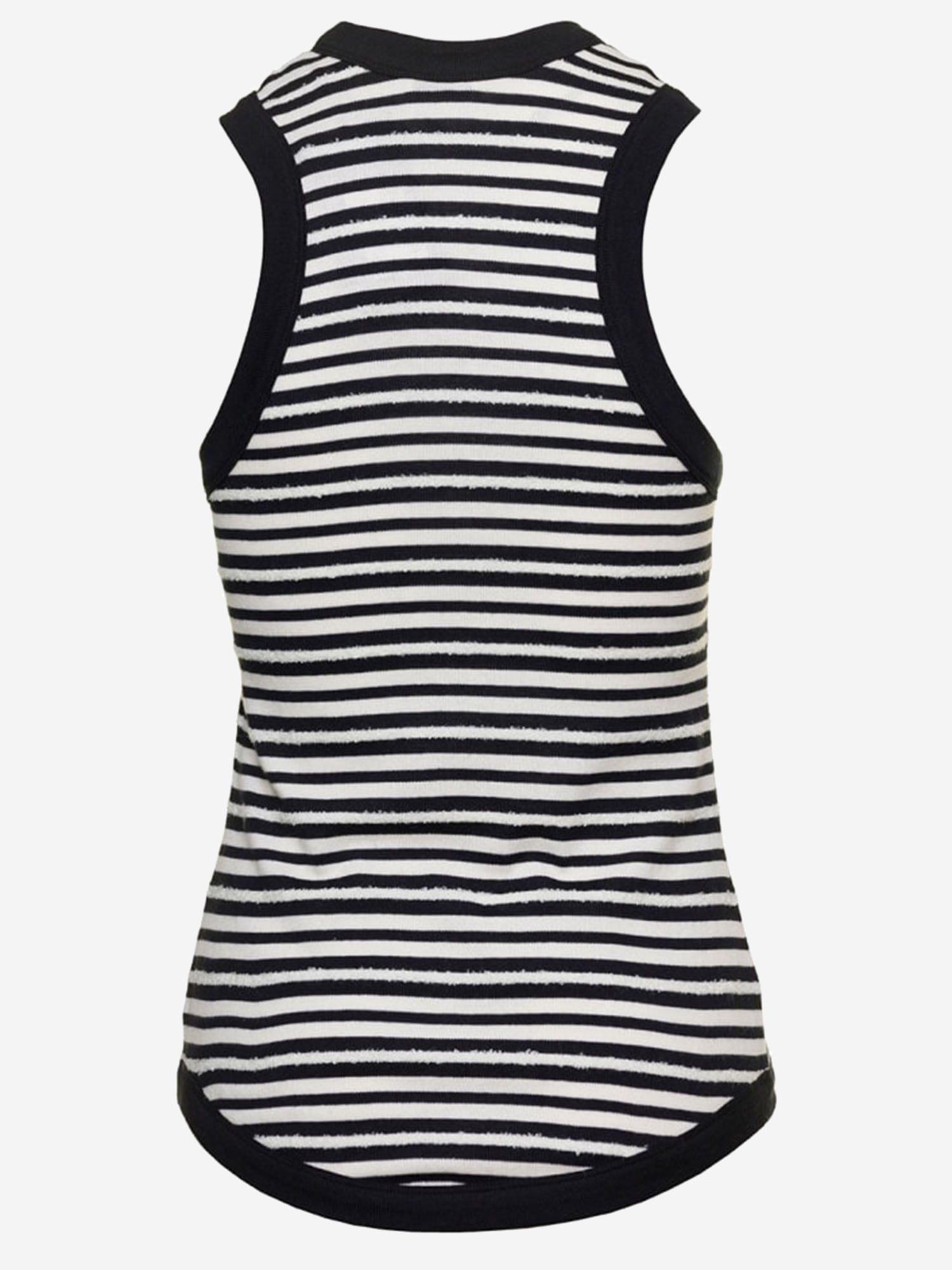 CANOTTA IN MISTO COTONE A RIGHE 743660 Y37KT1095 SAINT LAURENT 