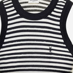 CANOTTA IN MISTO COTONE A RIGHE 743660 Y37KT1095 SAINT LAURENT 