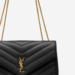 BORSA LOULOU IN PELLE DI AGNELLO TRAPUNTATA 803541 AAEAX1000 SAINT LAURENT 