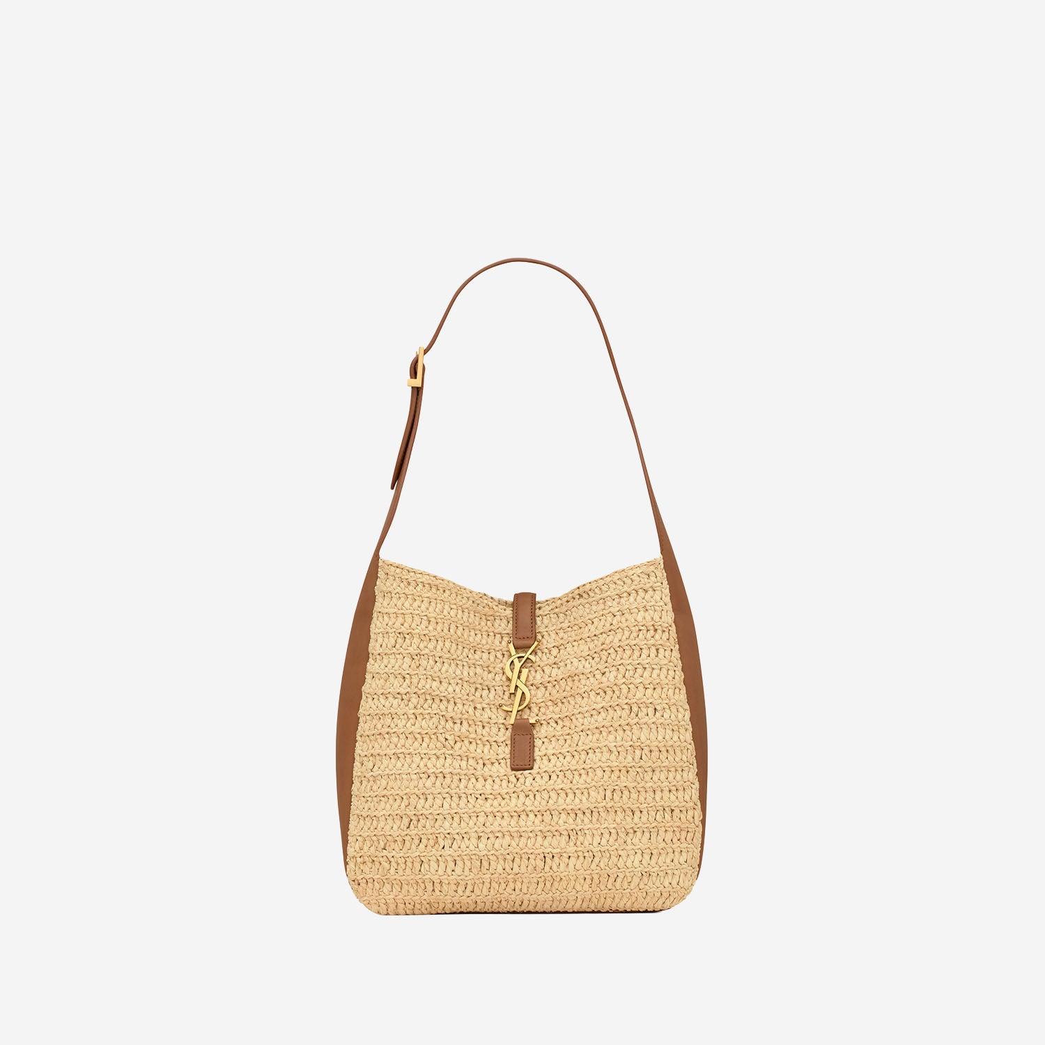 BORSA LE 5 À 7 IN RAFIA E PELLE 823812 GAAEZ2791 SAINT LAURENT 