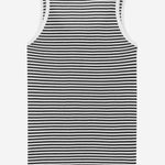 CANOTTA IN COTONE CON LOGO A RIGHE 832278 Y37ZN1077 SAINT LAURENT 