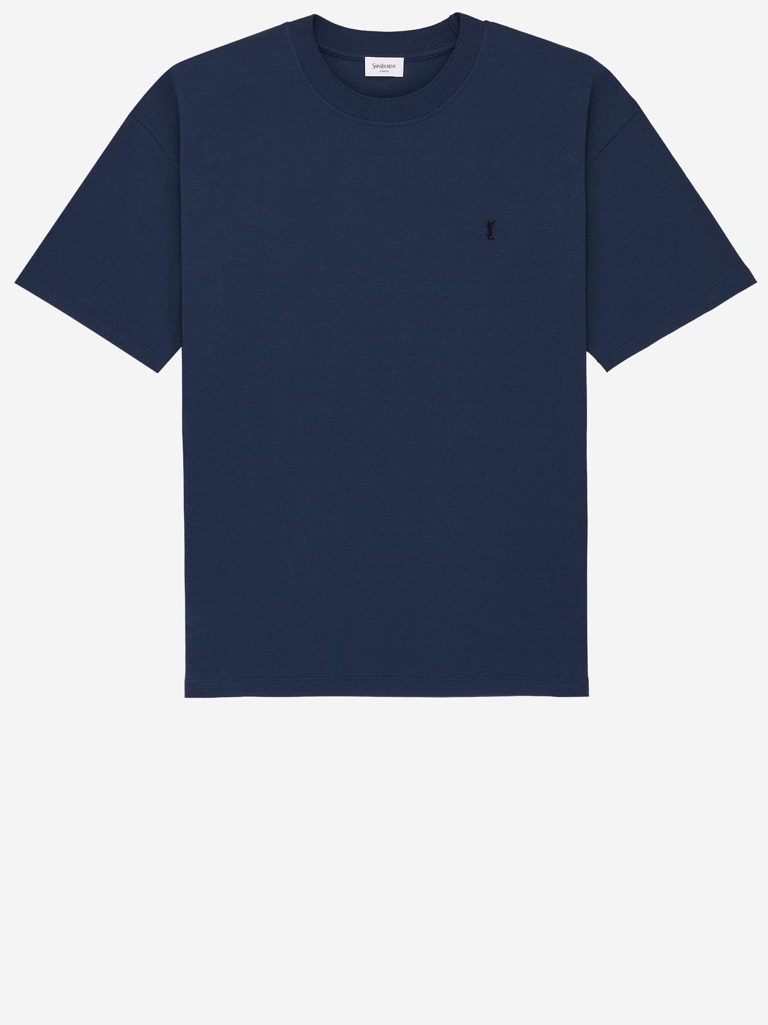 T-SHIRT IN PIQUET DI COTONE CON LOGO 832941 Y37HC4110 SAINT LAURENT 