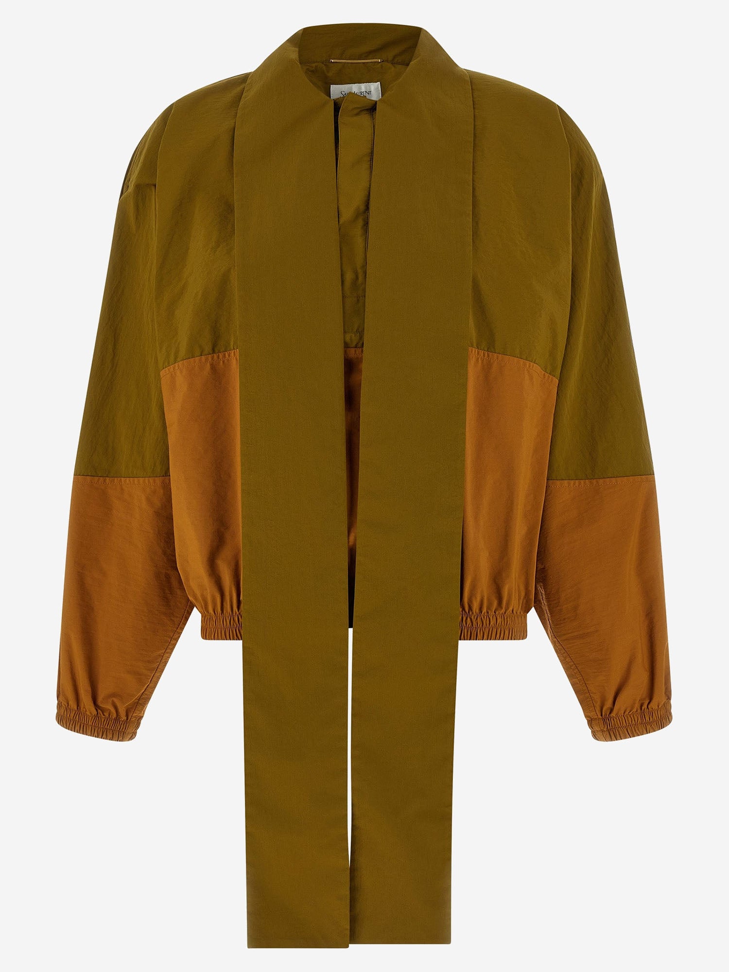 Giacca a vento in faille di nylon 856268 Y6J183518 SAINT LAURENT 