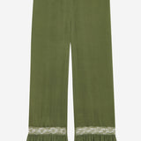 Pantaloni in raso di seta 858258 Y7G273981 SAINT LAURENT 