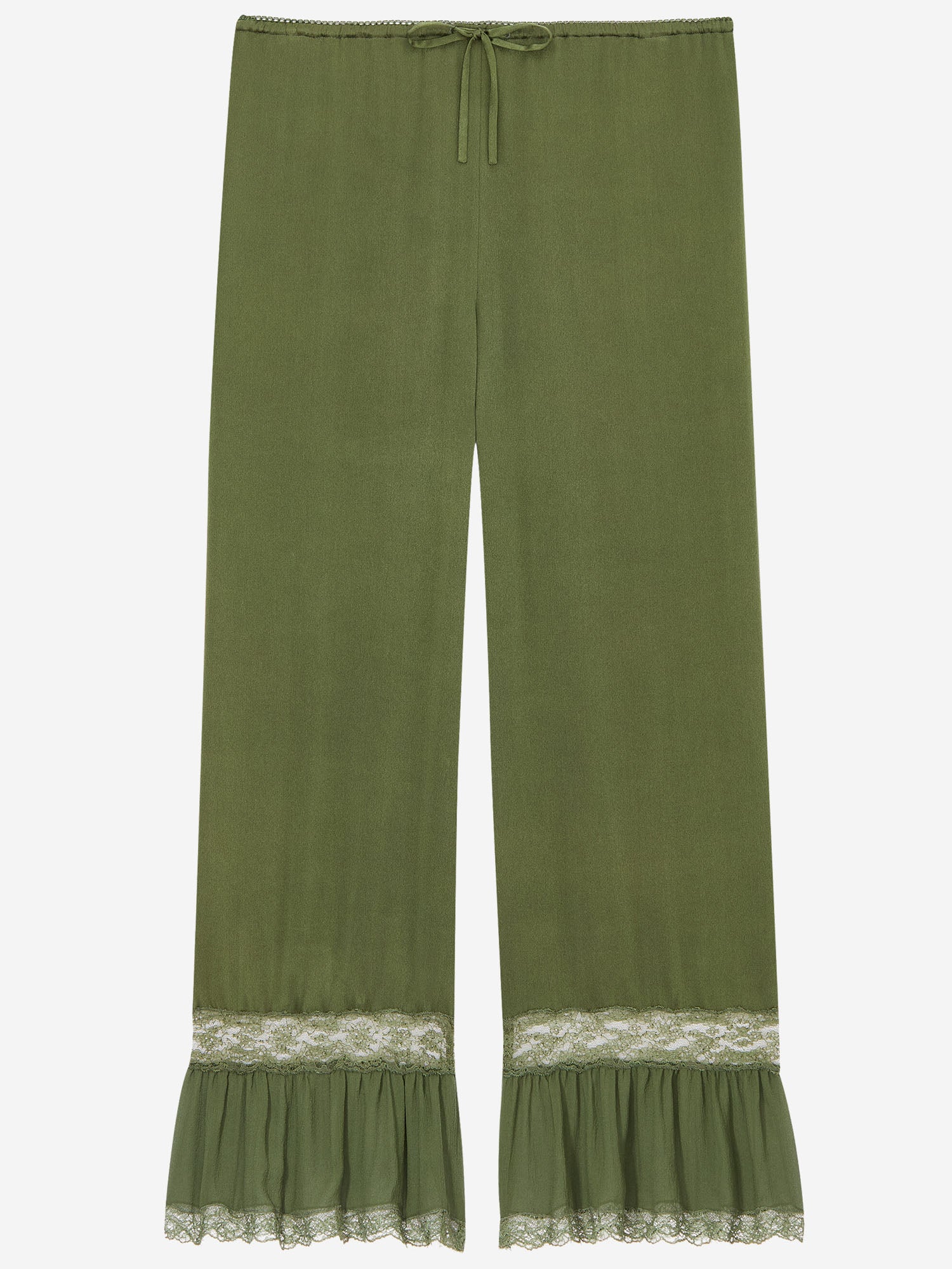Pantaloni in raso di seta 858258 Y7G273981 SAINT LAURENT 
