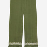 Pantaloni in raso di seta 858258 Y7G273981 SAINT LAURENT 
