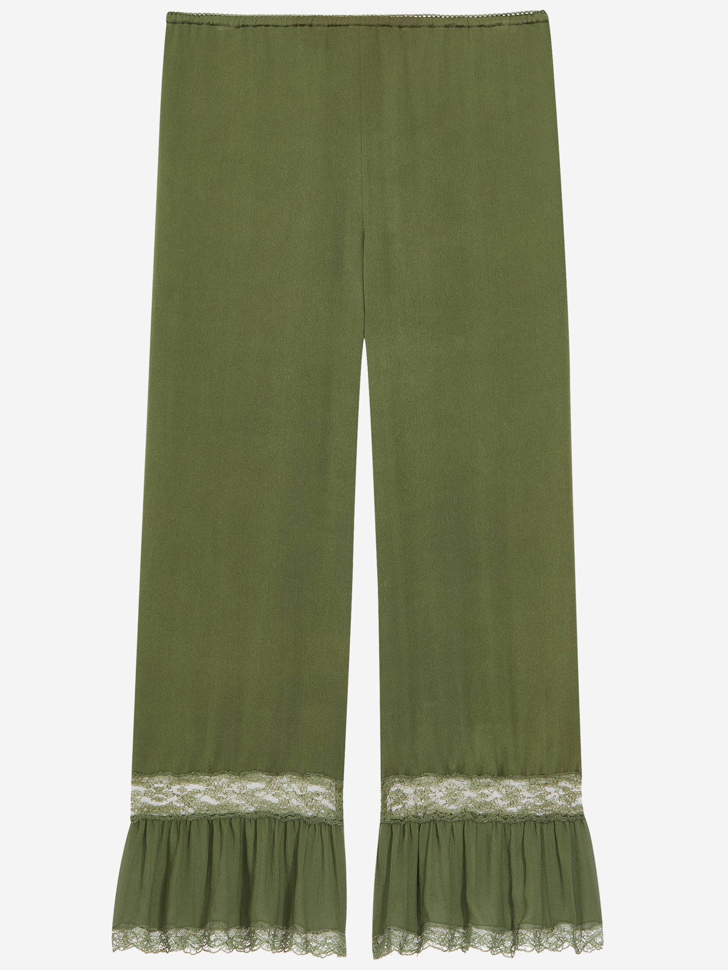 Pantaloni in raso di seta 858258 Y7G273981 SAINT LAURENT 