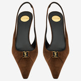 DÉCOLLETÉ APERTE SUL RETRO BABYLONE BRETEUIL IN SUEDE 858966 AAG022319 SAINT LAURENT 