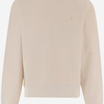 FELPA IN COTONE CON LOGO RICAMATO 859817 Y36SW7425 SAINT LAURENT 