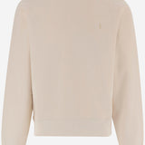 FELPA IN COTONE CON LOGO RICAMATO 859817 Y36SW7425 SAINT LAURENT 