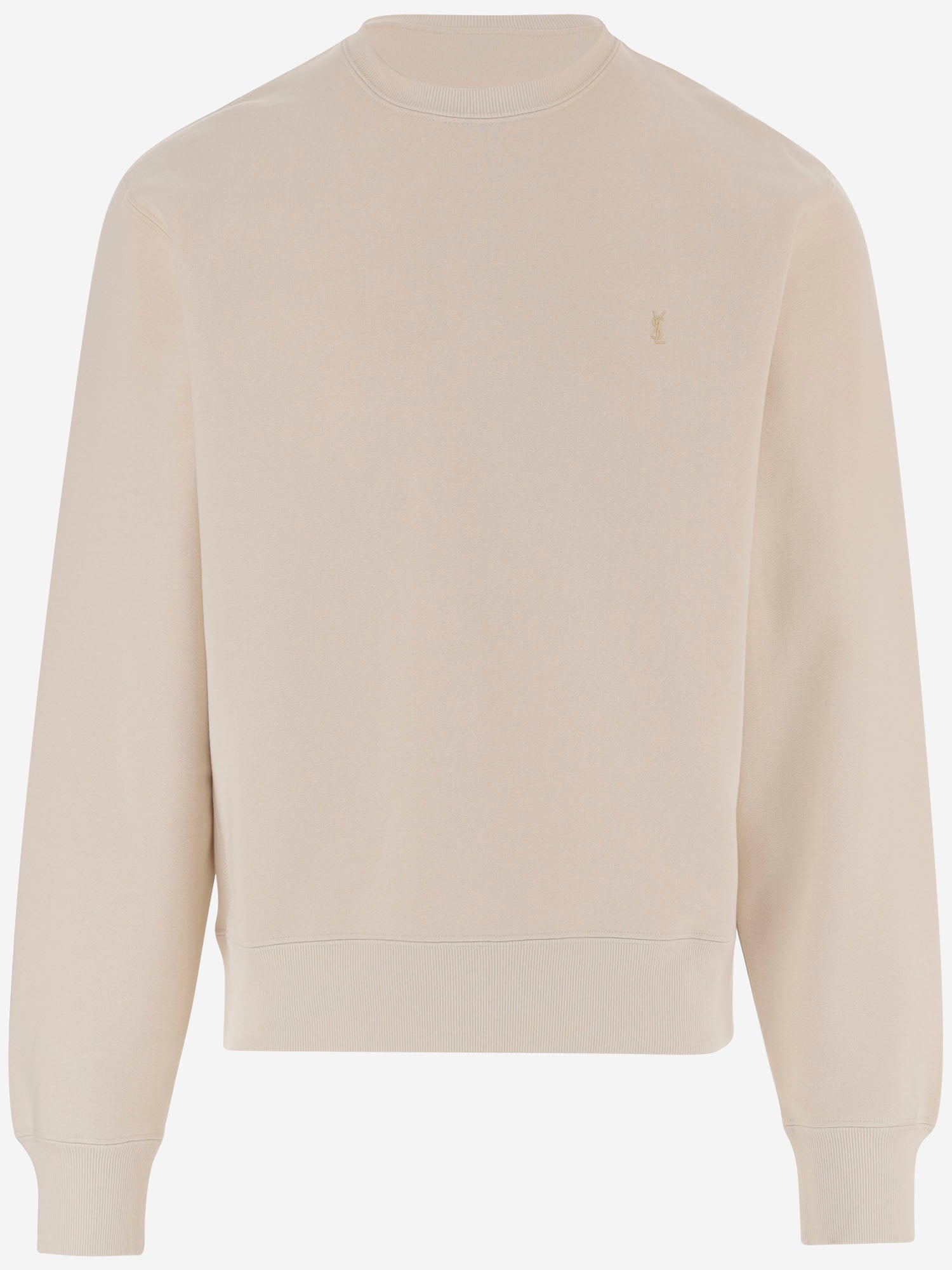 FELPA IN COTONE CON LOGO RICAMATO 859817 Y36SW7425 SAINT LAURENT 
